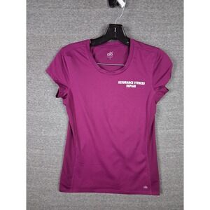 Alo Yoga Womens Shirt Small Purple Cool Fit Performance Mesh Running Active